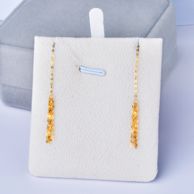 Wedding Package Gold - 新しい 18 K イエローゴールドイヤリングファインジュエリー au750 タッセルファッションウェディングパーティー記念日ギフト女性のための