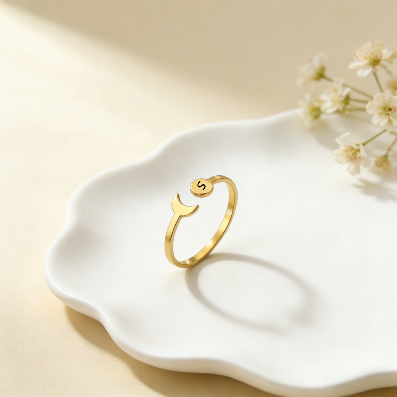 カスタマイズされた名前 A-Z イニシャルレトロムーンフェイ - Wedding Z のレビューと価格