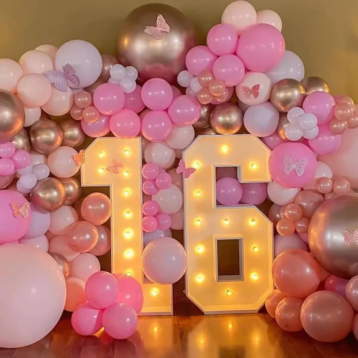 巨大な数字LEDライト 子供の誕生日パーティー 結婚記念日デ - Confetti Balloon Set のレビューと価格