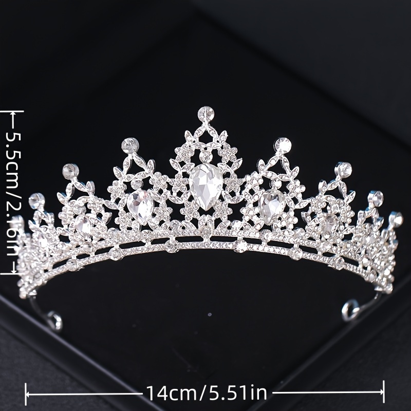 ファッションシルバーカラークリスタルラインストーンティアラと - Wedding Supply Store のレビューと価格