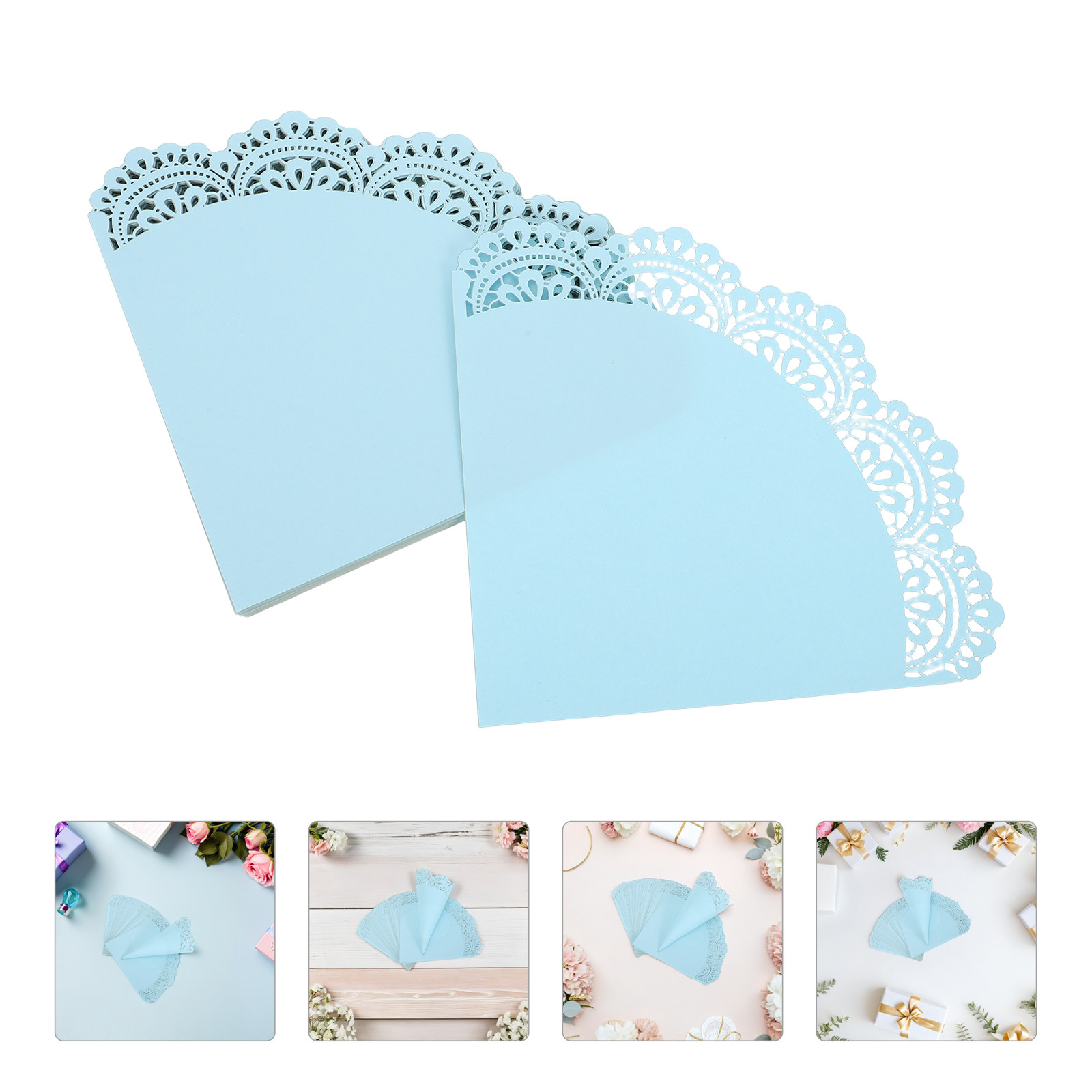 50個入り ウェディングコンフェッティコーンホルダー フラワ - Papercraft Supply Confetti のレビューと価格