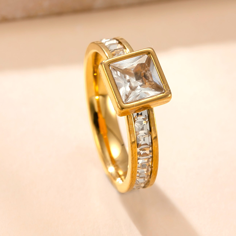 クラシックレトロなダブルレイヤージルコンリング レディース  - Wedding Z のレビューと価格